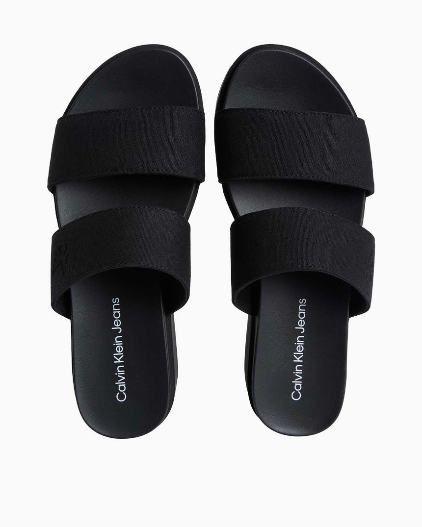 Calvin Klein Flatform Logolu Terlik Triple Black