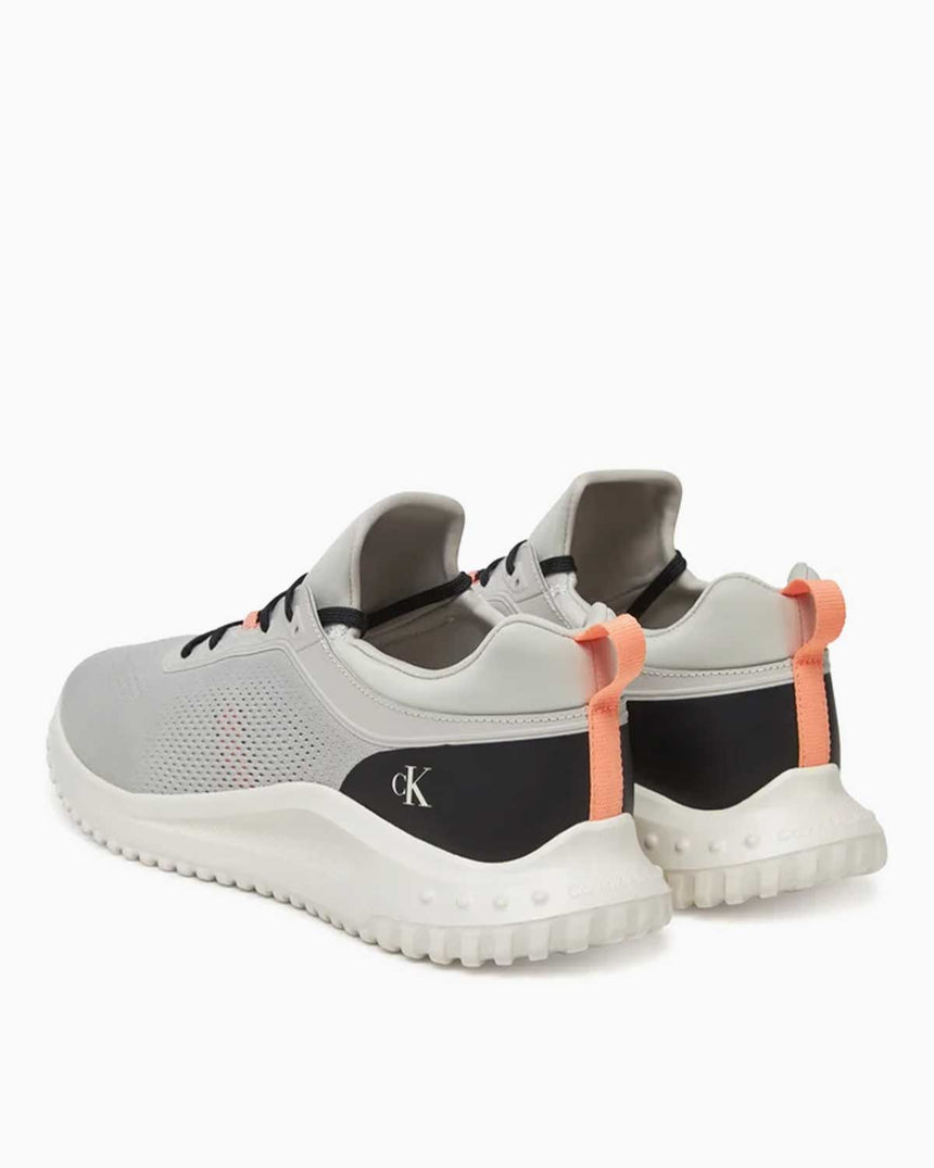 Calvin Klein Lausanne Örgü Erkek Koşucu Sneaker Moonstruck/Creamy White/Orange