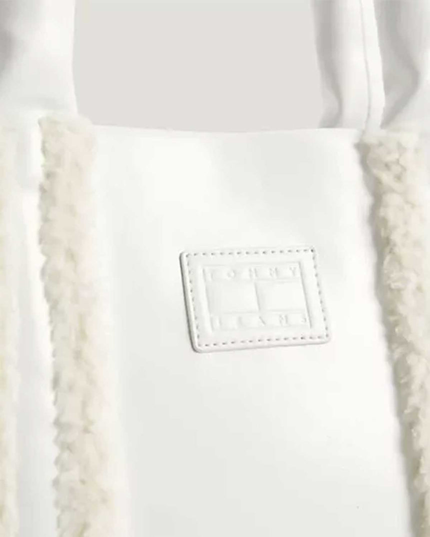 Tommy Hilfiger Cosy Up Med Tote Omuz Çantası White