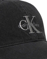Calvin Klein Mono Logo Nakışlı Kot Erkek Şapka Na Black