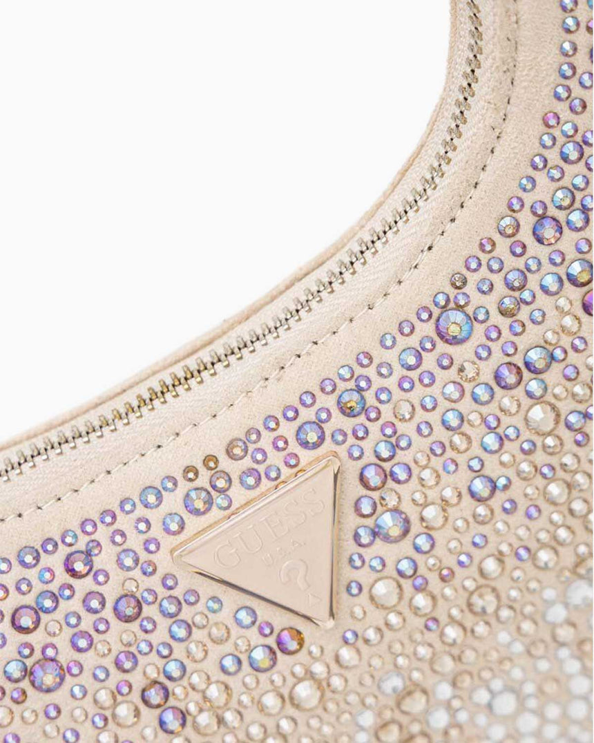 Guess Lua Small Taşlı Omuz Çantası Gold