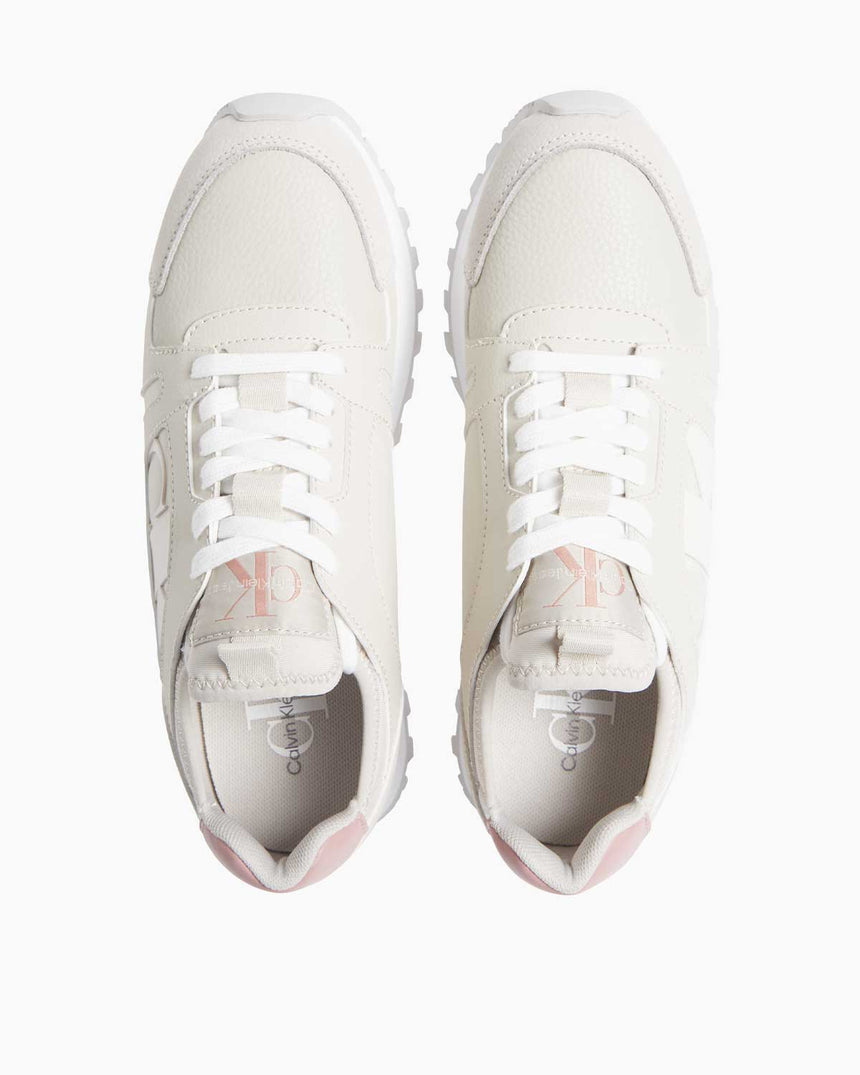 Calvin Klein Runner Low Lace Up Logolu Sneaker Eggshell/Rose Tan/Whisper Pink