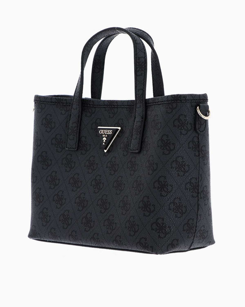 Guess Latona Mini Cüzdanlı Çıkarılabilir Uzatma Askılı El Çantası Coal Logo