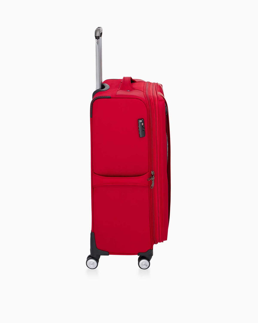 Us Polo Assn Şerit Detaylı Büyük Boy Valiz Kırmızı