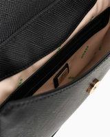 Guess Eco Jazlynn Handle Flap Kapaklı El Çantası Black