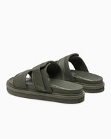 Calvin Klein Double Bar Logolu Sandalet Dusty Olive/Classic Green