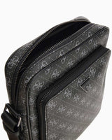 Guess Milano Top Monogram Çapraz Askılı Çanta Dark Black