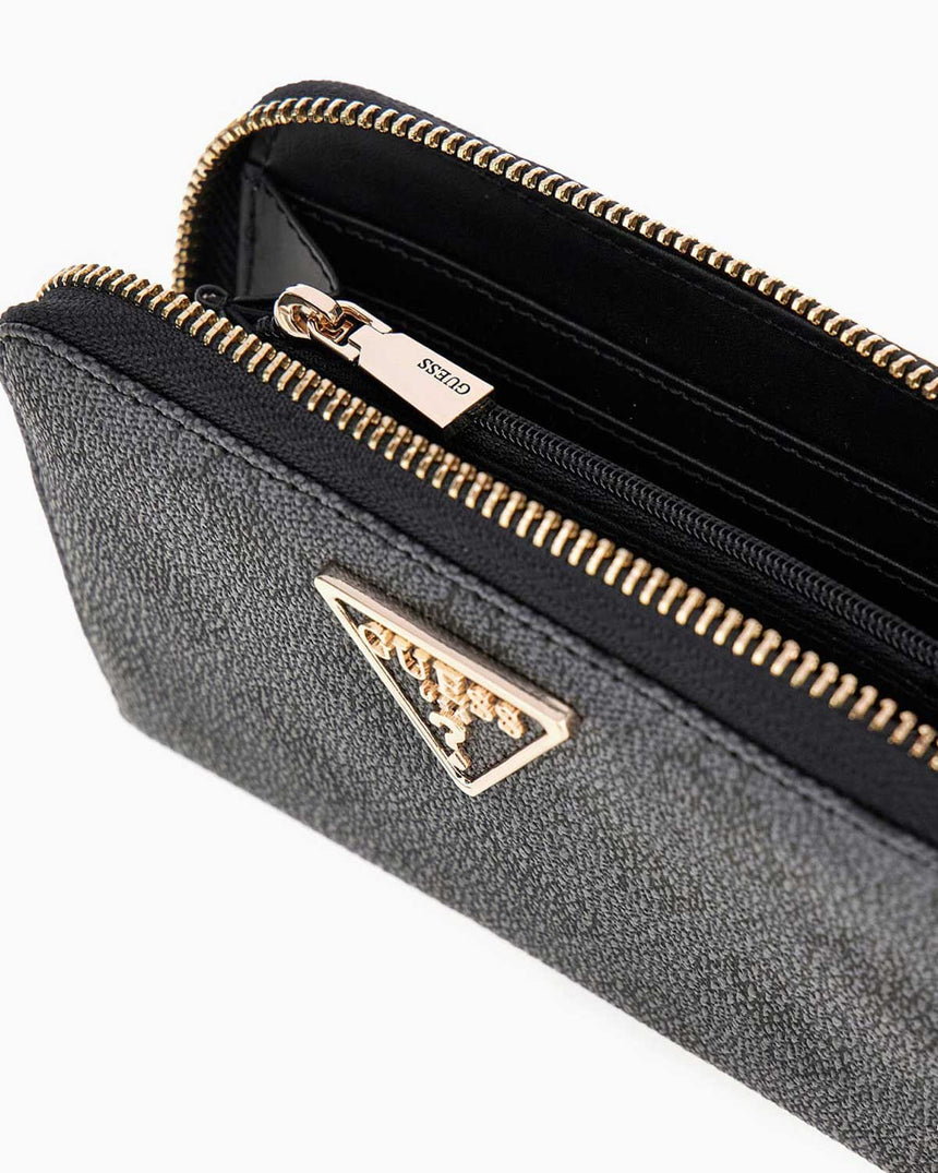 Guess Access Laurel II Orta Boy Fermuarlı Kadın Cüzdan Coal Logo