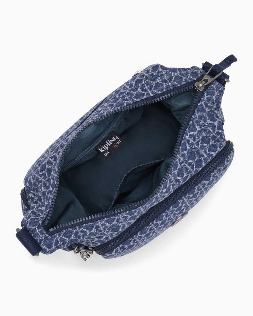 Kipling Gabbie S Denim Love Omuz Çantası Signature Denim