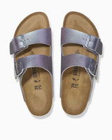 Birkenstock Arizona BF Saffiano Iridescent Çift Bantlı Kadın Terlik Viola