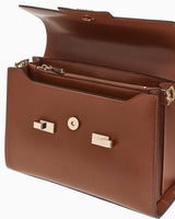 Guess Eco Handle Flap Manyetik Kapaklı El Çantası Cognac