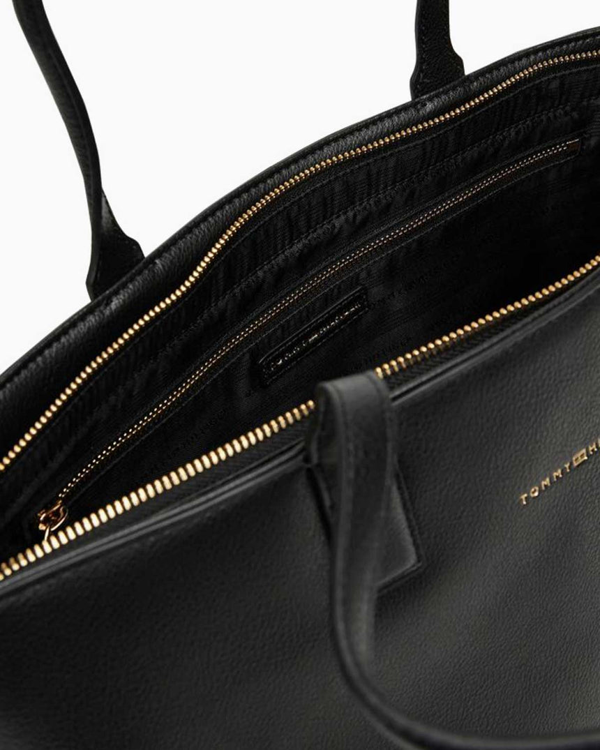 Tommy Hilfiger Logo Bantlı Kadın Tote Çanta Black