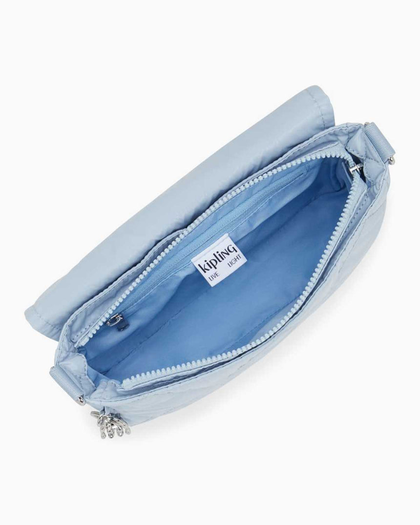 Kipling Aras Quilted Shoulder Bag Omuz Çantası Glowing Blue Ql