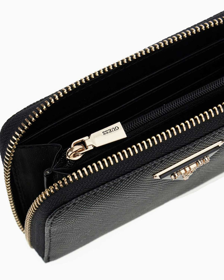 Guess Debora Fermuarlı Orta Boy Kadın Cüzdan Black