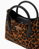 Guess Domitilla Kadın Deri El Çantası Leopard