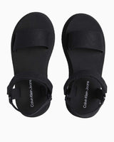 Calvin Klein Velcro Webbin Flat Terlik Triple Black