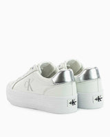 Calvin Klein Jeans Bold Flatform Lace Up Sneakers Bright White/Silver