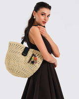 Nautica Taş Detaylı Kadın Plaj Çantası Açık Bej