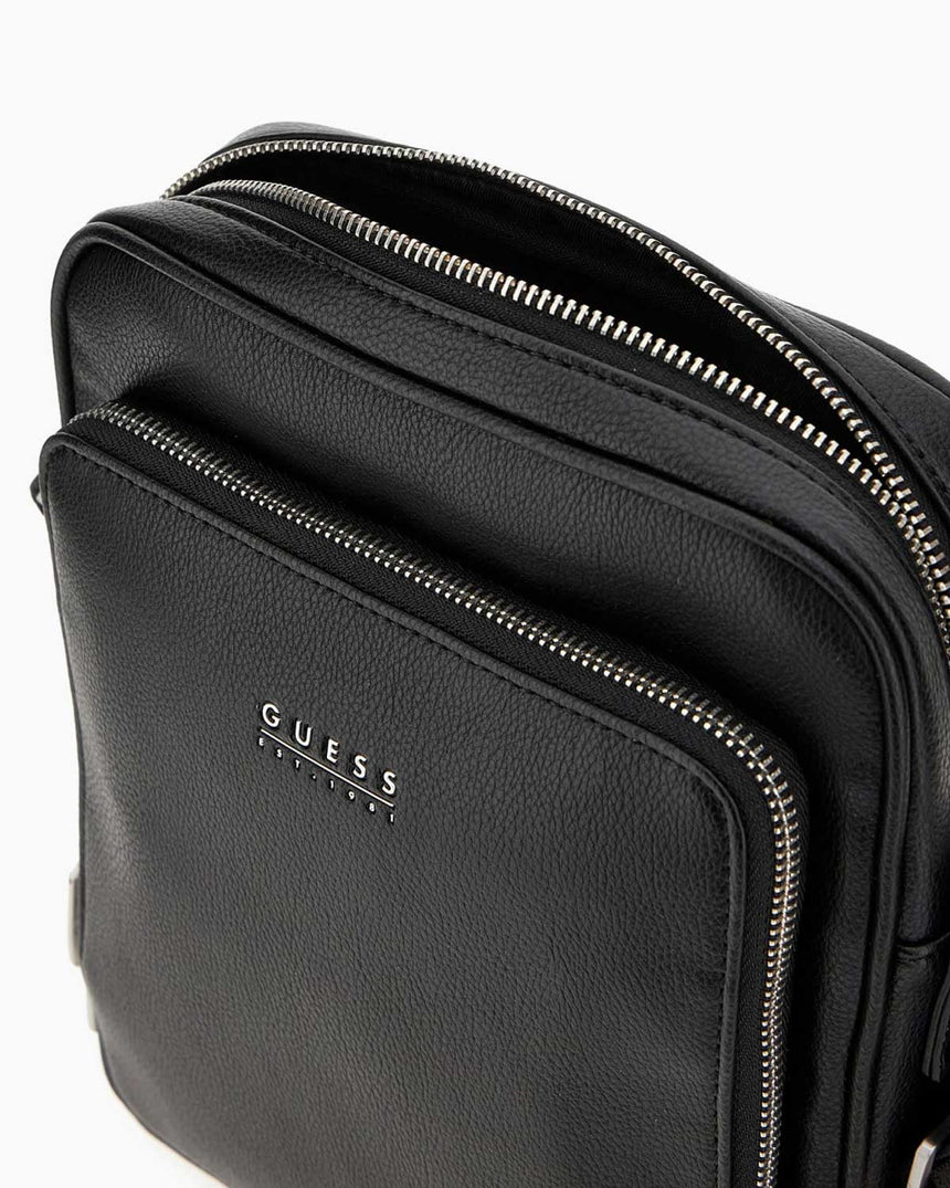 Guess Milano Ön Fermuar Detaylı Çapraz Askılı Çanta Black