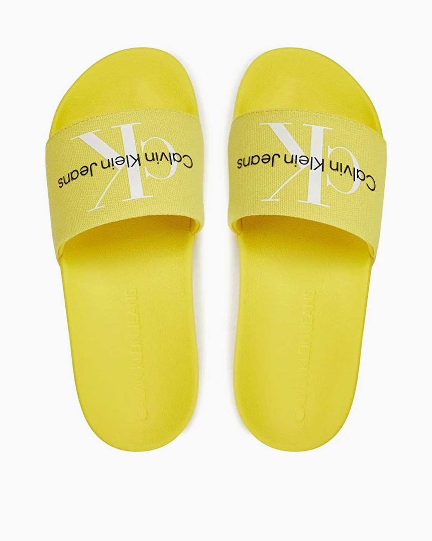 Calvin Klein Slide Monogram Flip Flops Logolu Terlik Yellow