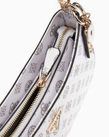 Guess Noelle Monogram Desenli Omuz Çantası White Logo