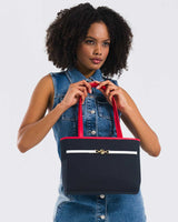 Us Polo Assn Gold Logo Detaylı Omuz Çantası Lacivert - Kırmızı - Beyaz