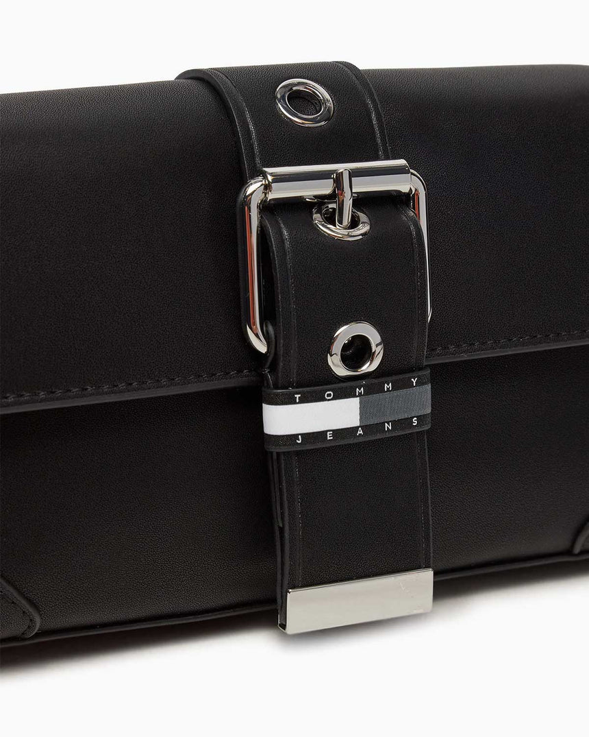 Tommy Hilfiger Idol Shoulder Tokalı Omuz Çantası Black