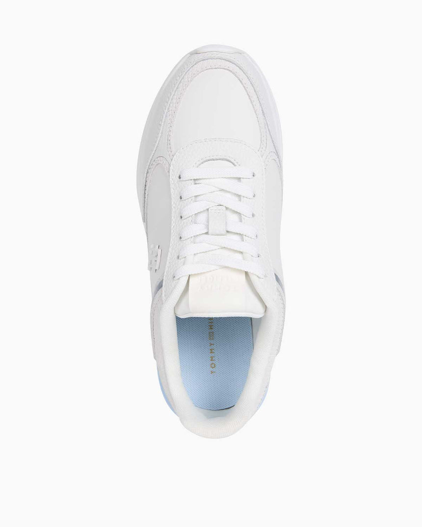 Tommy Hilfiger Casual Fashion Runner Sneaker Ecru/Breezy Blue