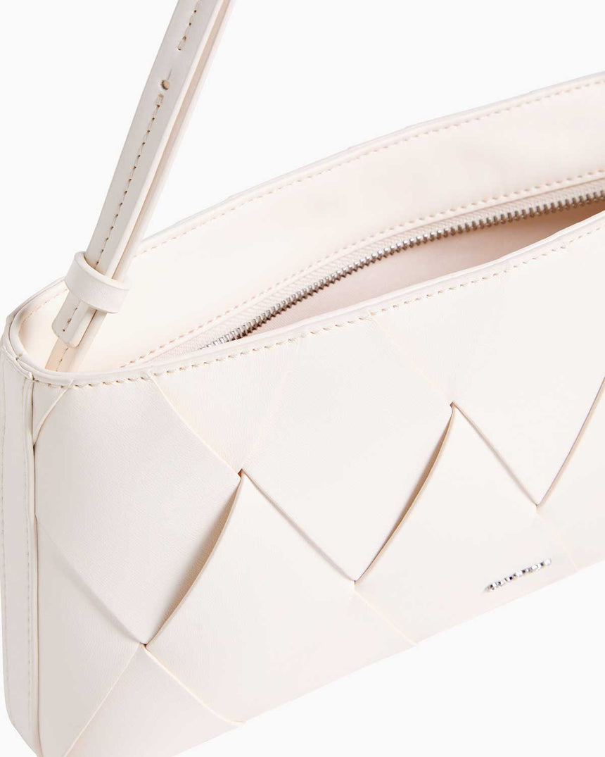 Calvin Klein Elongated Shoulder Bag Omuz Çantası Chalk