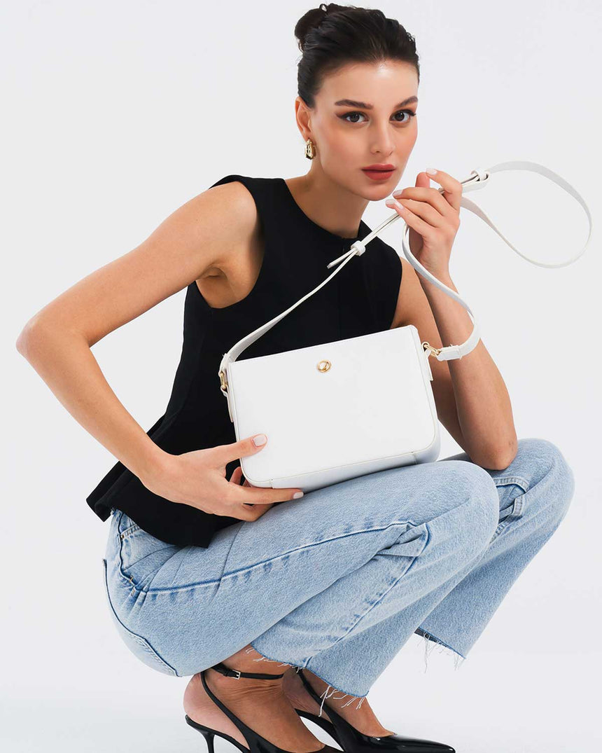 Nautica Ayarlanabilir Çapraz Askılı Çanta Beyaz