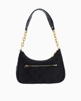 Guess Izzy Peony Zincir Detaylı Omuz Çantası Black Logo