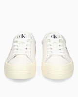 Calvin Klein Flatform Lace Up Sneakers Bright White/Pastel Lilac/Creamy
