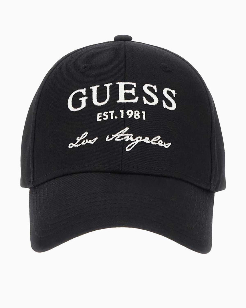 Guess Baseball Embroidered Logo Cap Jet Black A996