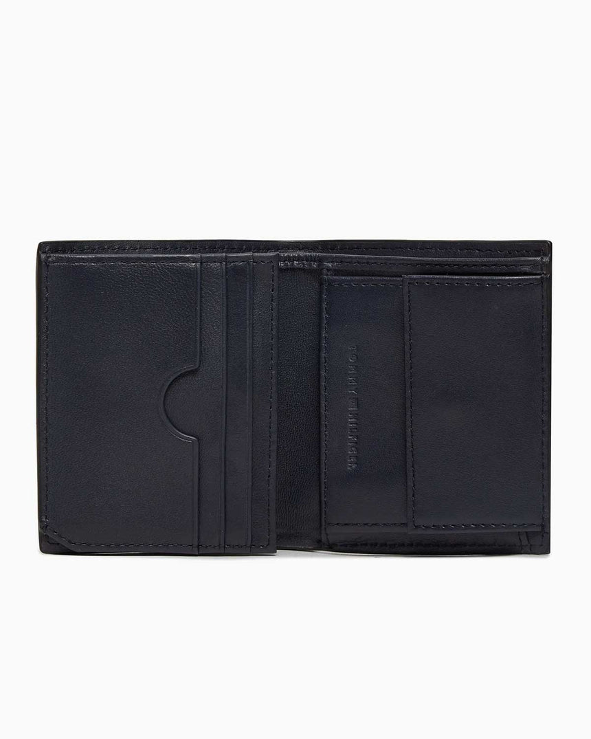 Tommy Hilfiger Saffiano Trifold Dikey Cüzdan Black