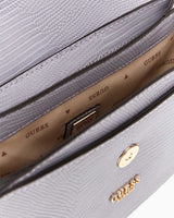 Guess Orlina Society Logo Kapaklı El Çantası Lavendar Grey
