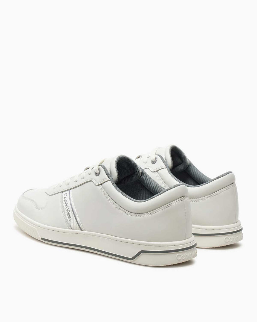 Calvin Klein Low Top Lace Up Logo Erkek Sneaker White/Granite Road