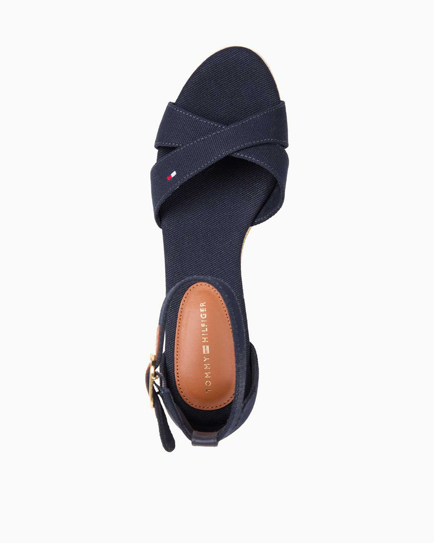 Tommy Hilfiger Flag Criss Cros Wedge Espadrilles Topuklu Sandalet Space Blue