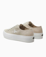 Calvin Klein Flatform Essentıal Vulcanized Sneaker Eggshell/Bright White