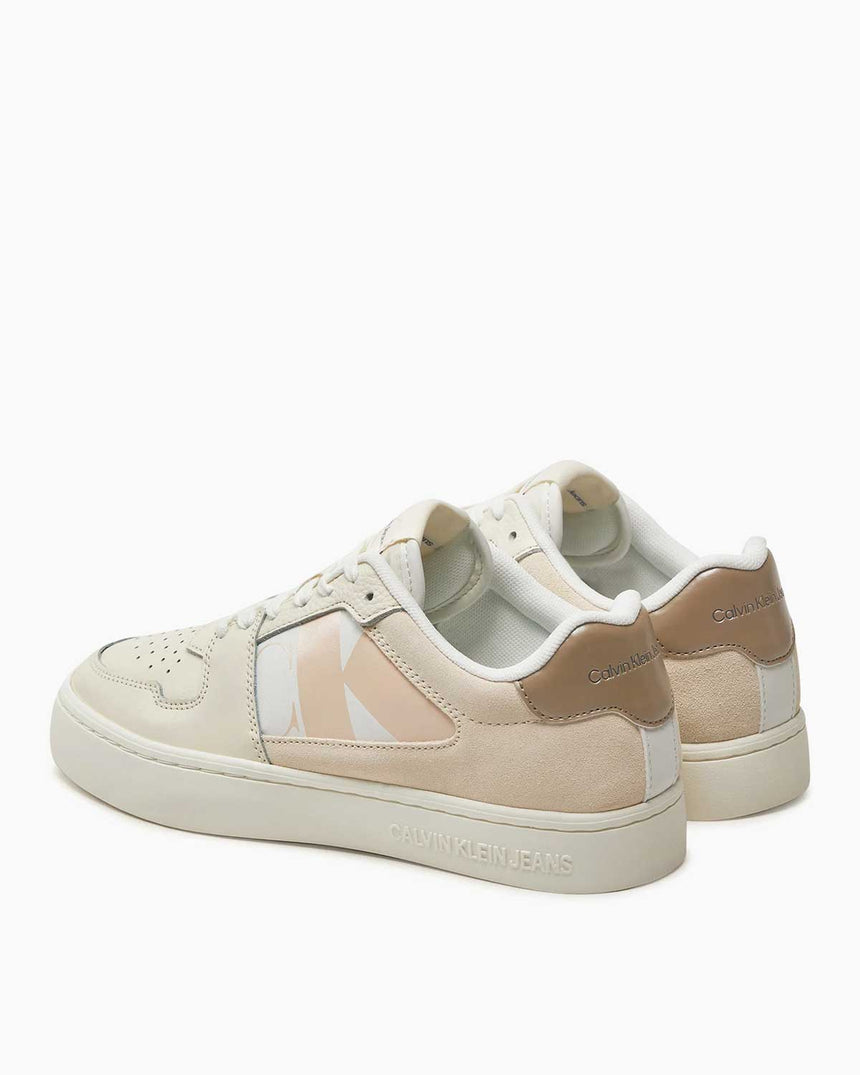 Calvin Klein Classic Cupsole Low Top Logolu Sneakers Bright White/Travertine/W Pink