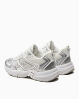 Calvin Klein Retro Tennis Lace Up Sneakers Bright White/Silver
