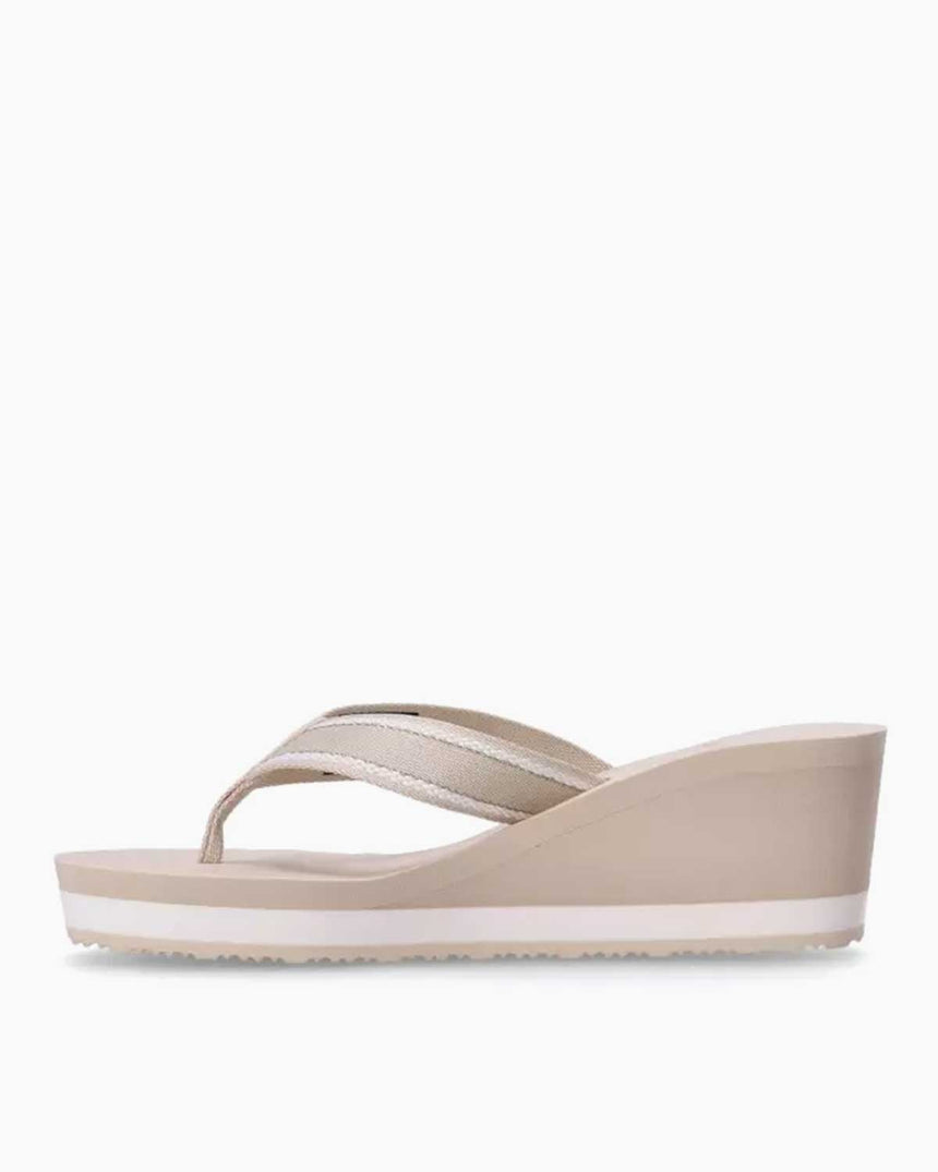 Tommy Hilfiger Wedge Beah Topuklu Parmak Arası Terlik Classic Beige