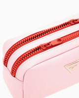 Guess Satchel Logolu Makyaj Çantası Pink Multi