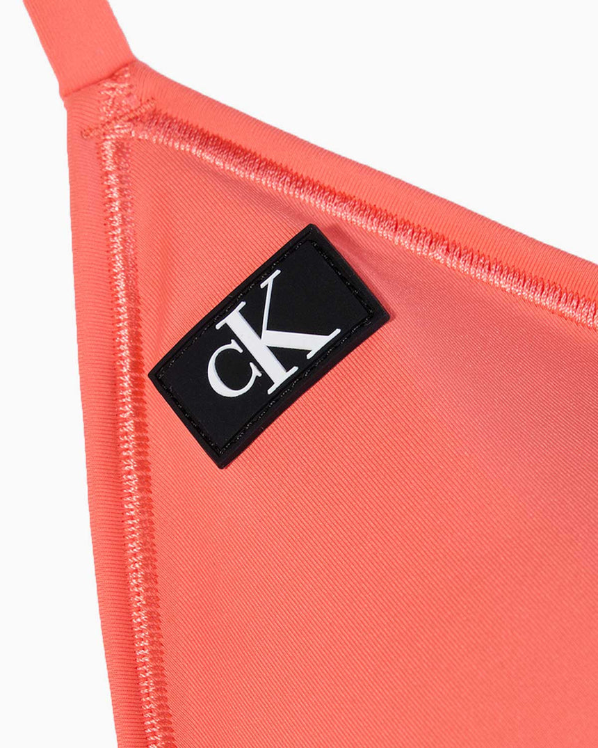Calvin Klein Triangle Swim Tops Bikini Üstü Dazzling Coral