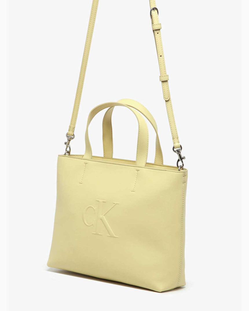 Calvin Klein Kabartmalı Mini Tote Kadın El Çantası Parsnip