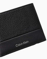 Calvin Klein Subtle Mix Bifold 5CC W/Coin Erkek Cüzdan Ck Black Pebble And Smooth