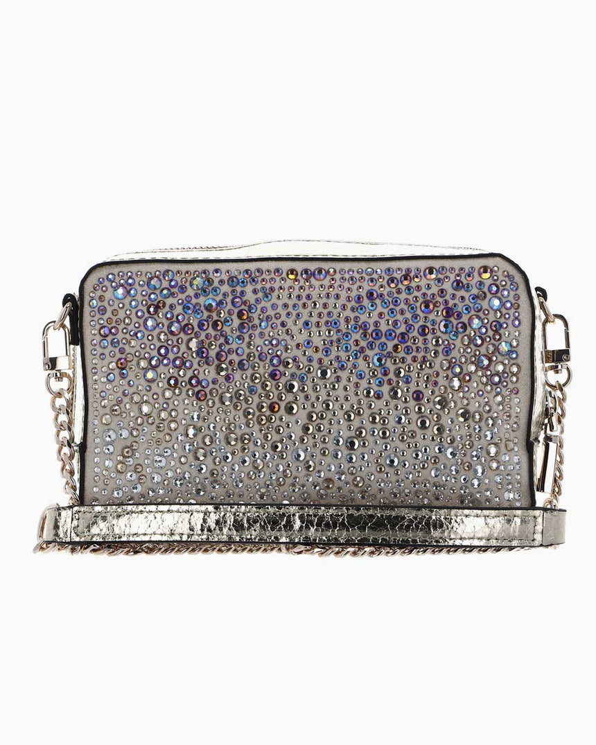 Guess Lua Taşlı Mini Çapraz Askılı Çanta Gold