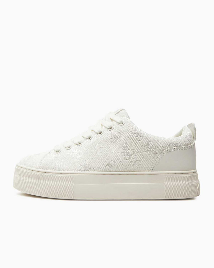 Guess Monogram Desenli Sneakers White