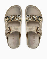Guess Casual Shoes Çift Bantlı Sandalet Gold