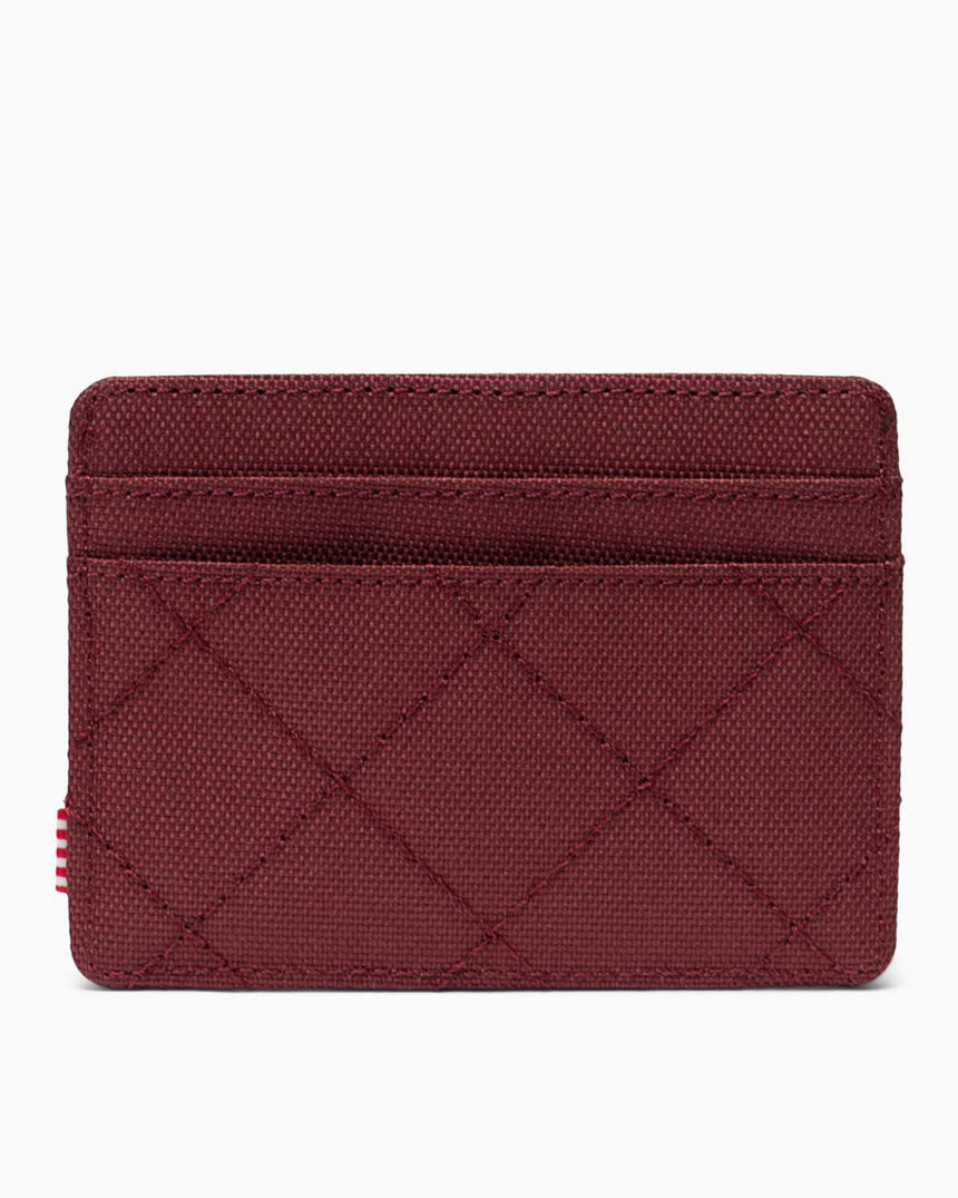 Herschel Charlie Cardholder Kartlık Oxblood Red Quilted