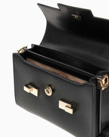 Guess Eco Handle Flap Mini Kapaklı El Çantası Black